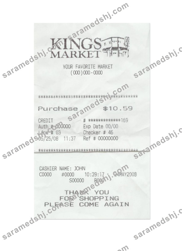 KINGS MARKET payment check
